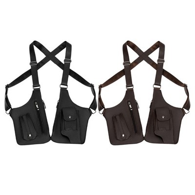 Adjustable Anti-Theft Underarm Shoulder Bag PU Leather Wallet Holster  Bag