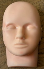 Practice Silicone Mannequin Head Massage Tattoo Lash Makeup Cosmetology Training