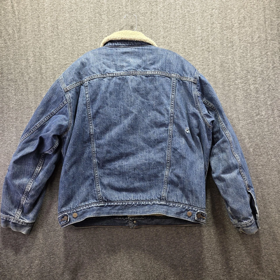 Chaqueta de mezclilla Levis Sherpa Trucker para hombre XL azul forrada de lana Jean 70520 Foto 2 de 4