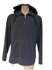 Banana Republic Men  s Waffle Hoodie Zip Pullover Thermal Sweatshirt L