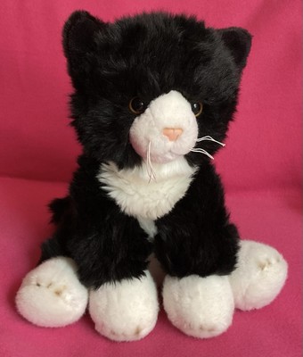 Wilberry schwarz & weiß Smoking Katze Schnurrhaare weiches Plüschtier 8 ''x 10''