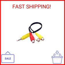 Sony TV Video AV Component Adapter Cable, 3 RCA to 3.5mm AV Input Adapter