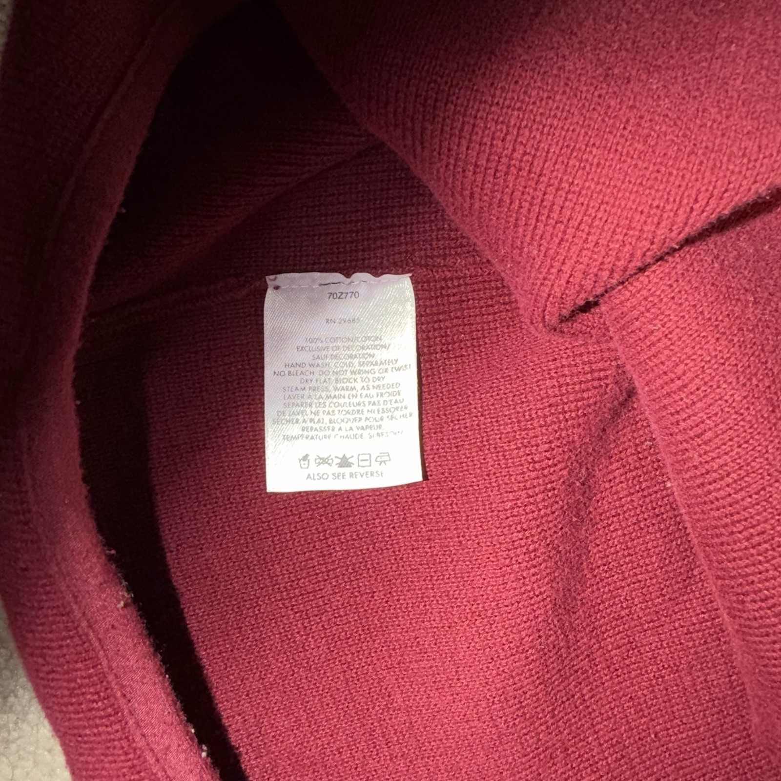 Pendleton Half Zip Knit Sweater Wine Red Quarter … - image 4