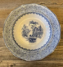 Antique William Adams & Sons Staffordshire Scenic Transferware Porcelain Bowl