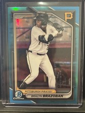 2024 Bowman Draft Chrome Bralyn Brazoban  #BDC-124 Sky Blue Refractor Pirates