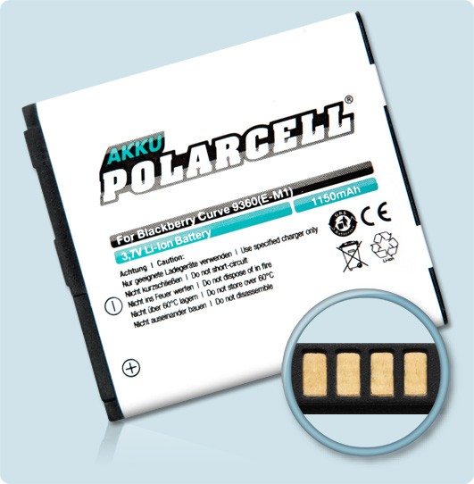 Polarcell Blackberry BAT-34413-003 ACC-39508-201 ACC-39508-301 Akku Batterie-image