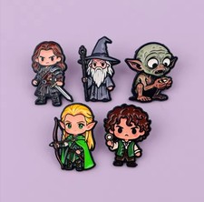 Assorted Lord of the Rings LOTR (Unofficial) Characters Brooches Hat/Lapel Pins
