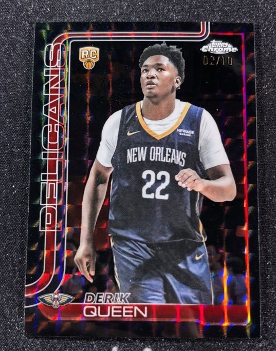 Derik Queen 2025-26 Topps Chrome RC Black Geometric 02/10 #263
