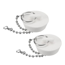 2Pcs Tub Stoppers Rubber Bathtub Stoppers Drain Plug 1-1/4" White