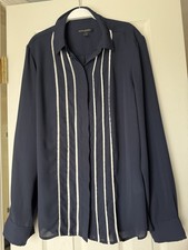 Banana Republic Women s Sophisticated Blouse Dark Navy Blue Size Medium