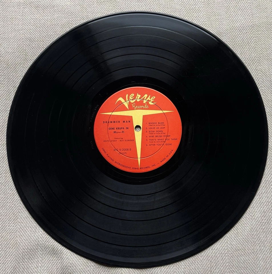 Gene Krupa - Drummer Man Vinyl LP - Verve MGV 2008 - Image 4 of 4