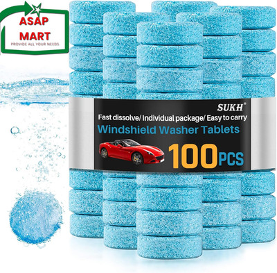 Sukh Car Windshield Washer Tablets - Washer Fluid Tablets Glass Cleaner Concentr