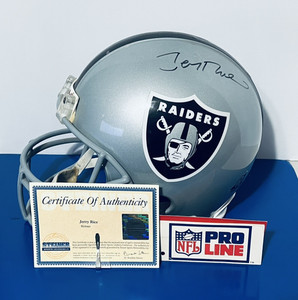 Jerry Rice Signed Riddell Proline Helmet Oakland Raiders Autograph Steiner COA