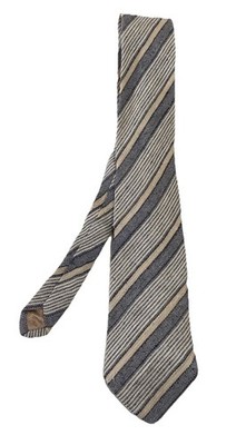 # ERMENEGILDO ZEGNA cotton Blend Men s Vintage Tie In Gray W A Striped P