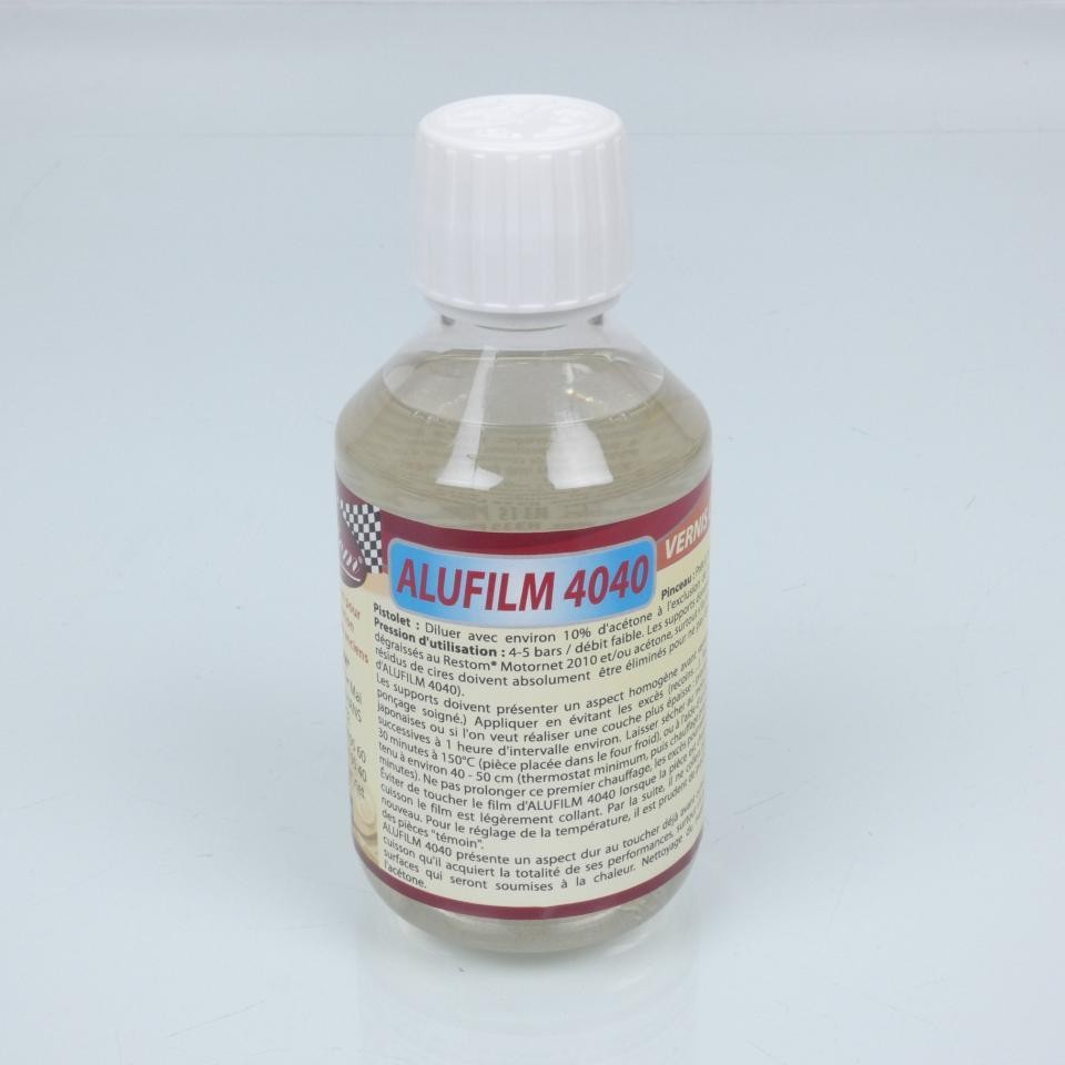 Vernis époxy Restom AluFilm 4040 pour stopper l'oxydation des carters en alliage de moto