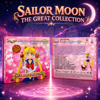 Sailor Moon Complete Box Set Season 1-6 + 7 Anime Movie English Dubbed DVD ~ New