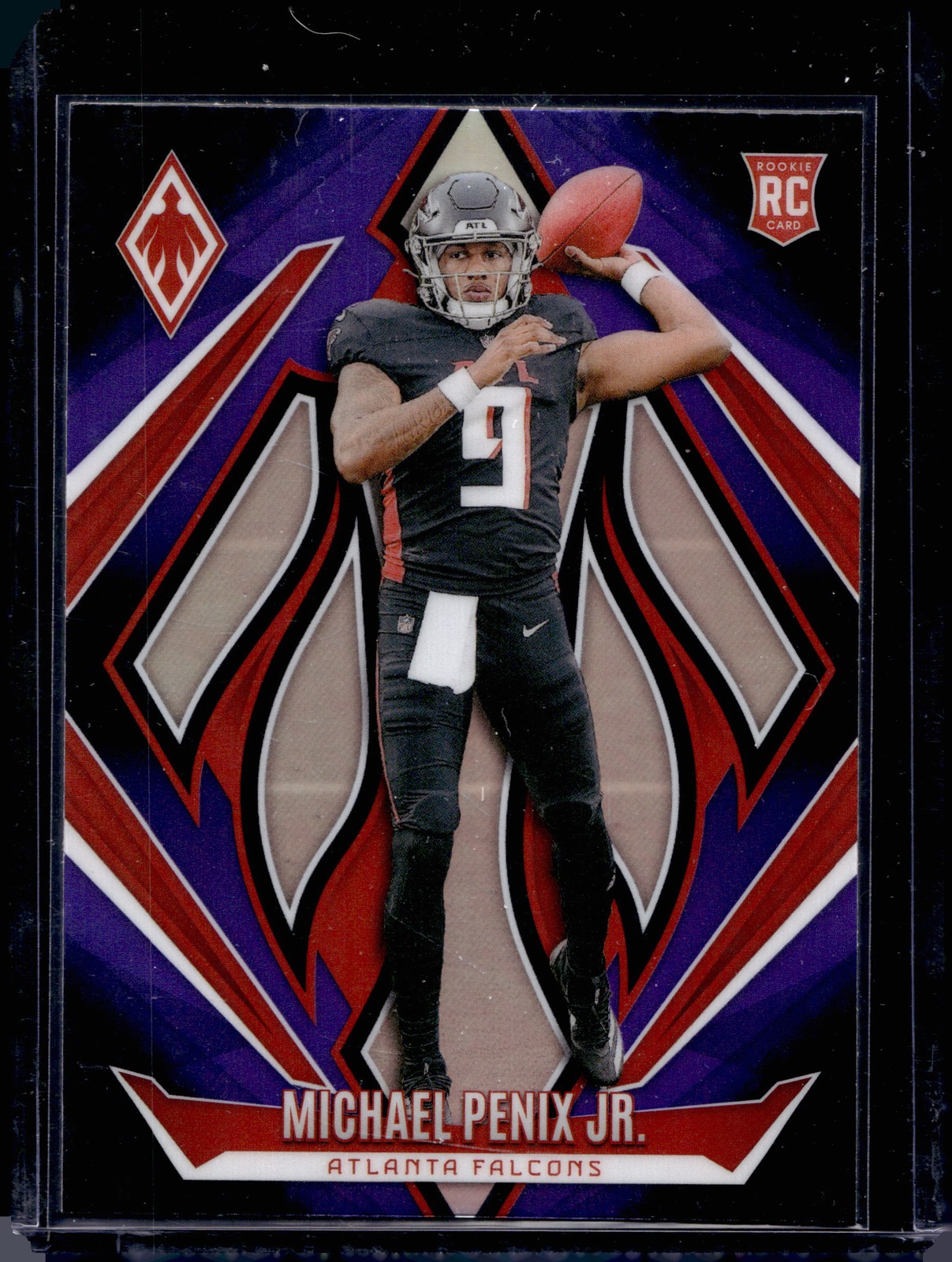 2024 Panini Phoenix #229 Michael Penix Jr. Purple Fade Rookie Falcons M03