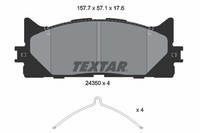 Bremsbelagsatz FÜR Toyota Camry Stufenheck ( V3 ) - Textar 2435001