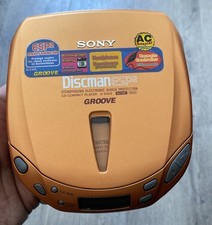 Sony Discman ESP2 Groove CD Player D-E405 Orange excellent condition - Rare