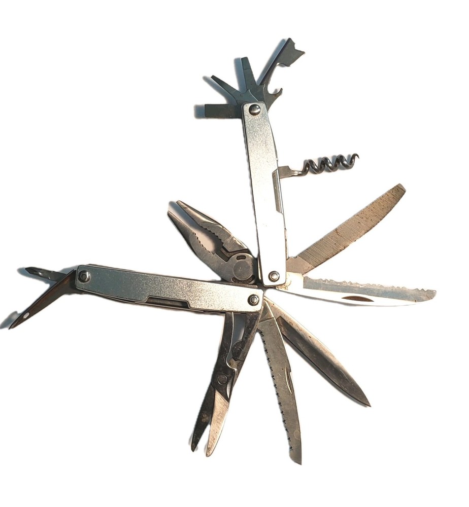 Stainless Steel Multi Tool with 13 Functions - Greatland Survival Pocket Knife and Pliers