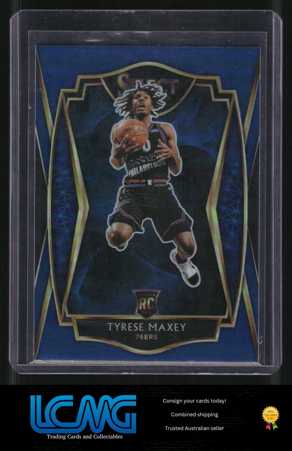 2020-21 Panini Select #174 Tyrese Maxey Silver Prizms W8N