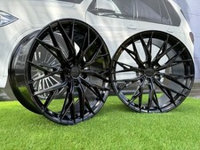4x R19 Inch 5x112 Haxer Black Gloss Wheels : Fits For BMW G Series, Audi, MB,