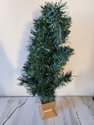 Golden base AS IS pine tree Xmas tabletop home decor figure unique