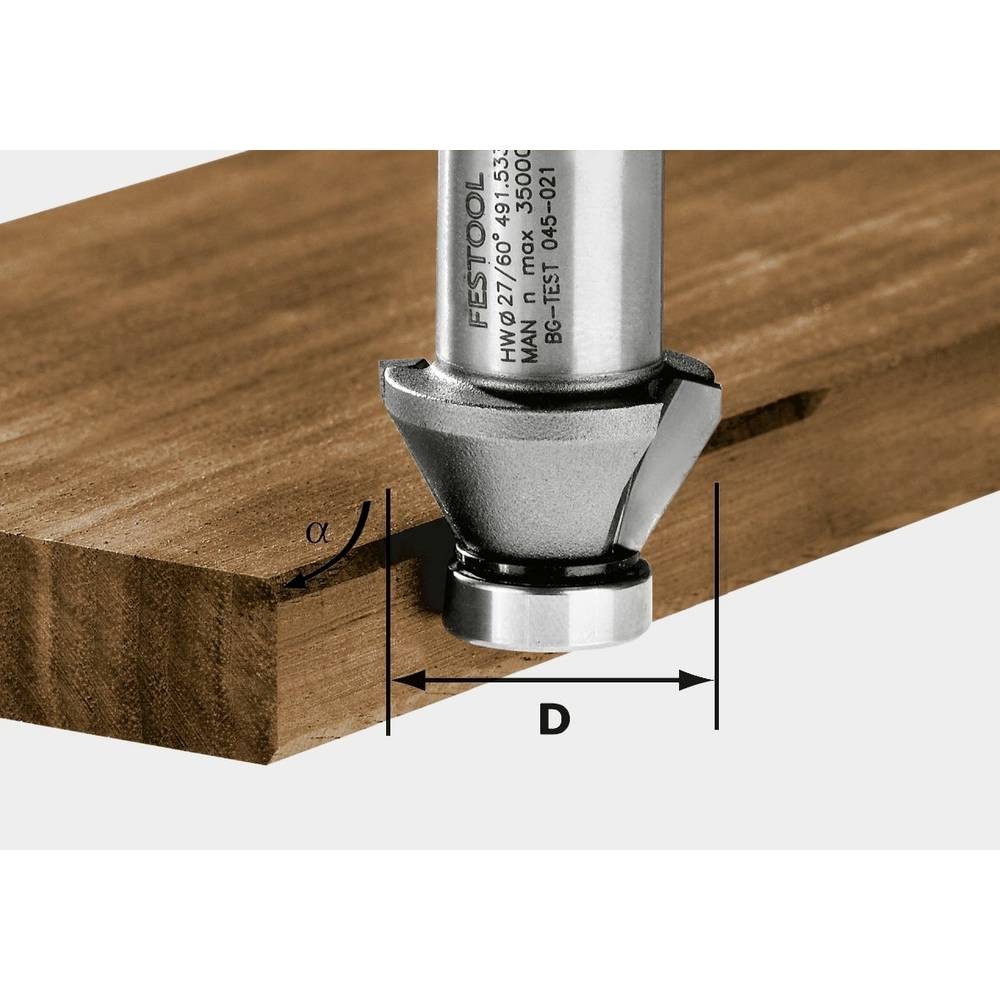 Fraise à chanfreiner Festool de 27mm avec plaquettes carbure haute précision
