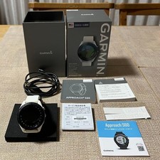 Gebrauchte Garmin Approach S60 Golfuhr GPS Smartwatch weiß gebraucht aus Japan
