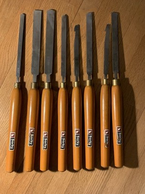 Vintage Robert Sorby Woodturning Tool Set. Sheffield Steel. England. Set of 8.