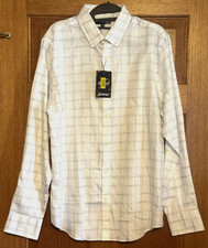MURANO New Slim Fit Dress Oxford Shirt Mens Large White Pattern Preppy NWT