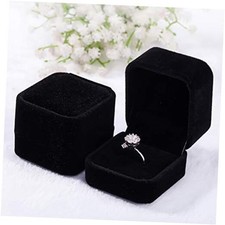 2 Pack Velvet Ring Boxes, Earring Pendant Jewelry Case, Ring Earrings Gift