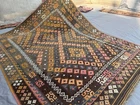 Vintage Afghan Flat Weave Kilim Rug 8x10 Tribal Wool Rug Turkish Style Kilim