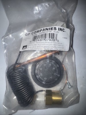 GP 100995 Panel Mount Probe Style Thermostat 70º - 250º 25 AMP 6,000 PSI