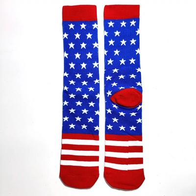 Männer Socken mit Streifen Stern Adler Motiv Baumwolle Lässige Crew