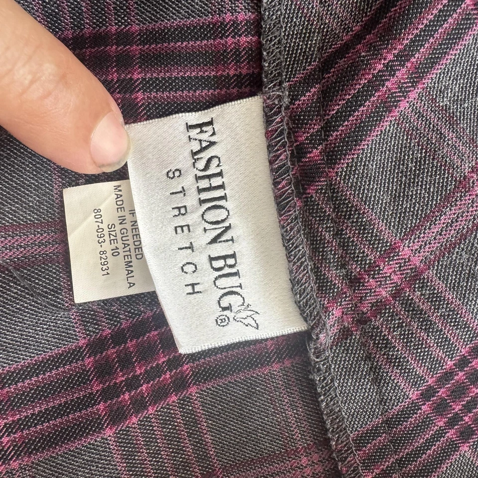 Fashion Bug Skirt Womens 10 Plaid Stretch Buckle Pleated Schoolgirl Preppy Class - Image 4 of 4