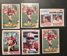 Dwight Clark 6 card San Francisco 49ers lot, ALL CLARK