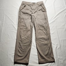 Democracy Womens 10 Ab Technology Straight Leg Zipper Pocket Pants Brown