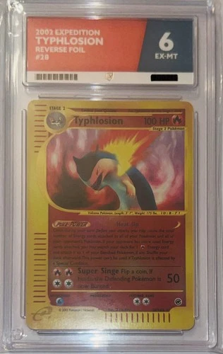 Pokémon TCG Typhlosion Expedition 28/165 Reverse Holo Holo Rare Ace 6 Ex-Mt