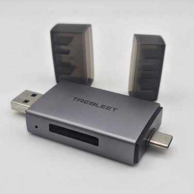 TREBLEET CFexpress Type A Card Reader w/ USB Type A & C Connections