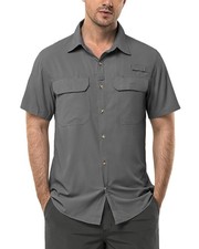 33,000ft Men's UPF 50 UV Short Sleeve Hiking Fishing Shirt Quick Dry Cooling...