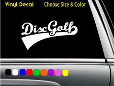 Disc Golf Varsity Logo Decal Laptop Car Window Sticker CHOOSE SIZE COLOR