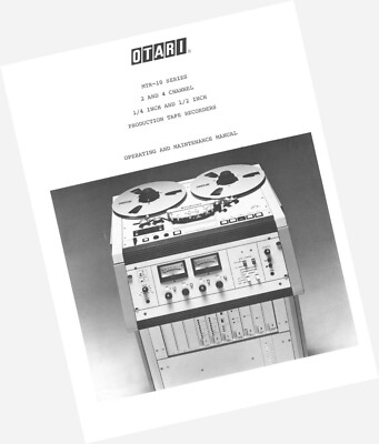 Operation and Maintenance Manual für Otari MTR-10 