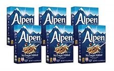 Alpen Muesli Cereal No Sugar Added 14 Ounce Pack of 6