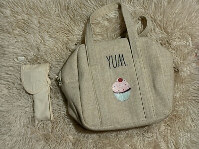 Rae Dunn Yum Insulated Lunch Tote Removable Utensil Case BN FS