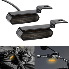 2Pcs Mini Motorcycle LED Turn Signal Blinker Handlebar Light For Harley Davidson