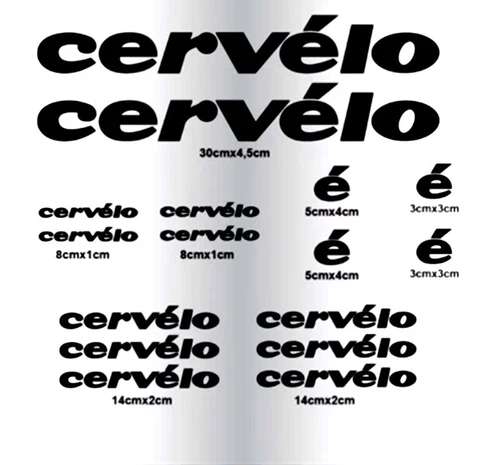 CERVELO Sticker Aufklebersatz Set Fahrrad eBike BMX MTB Rahmen DIY Dekoration - Picture 1 of 6
