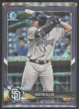 2018 Bowman Chrome Prospects Purple Shimmer Refractor Austin Allen /655 #BCP203