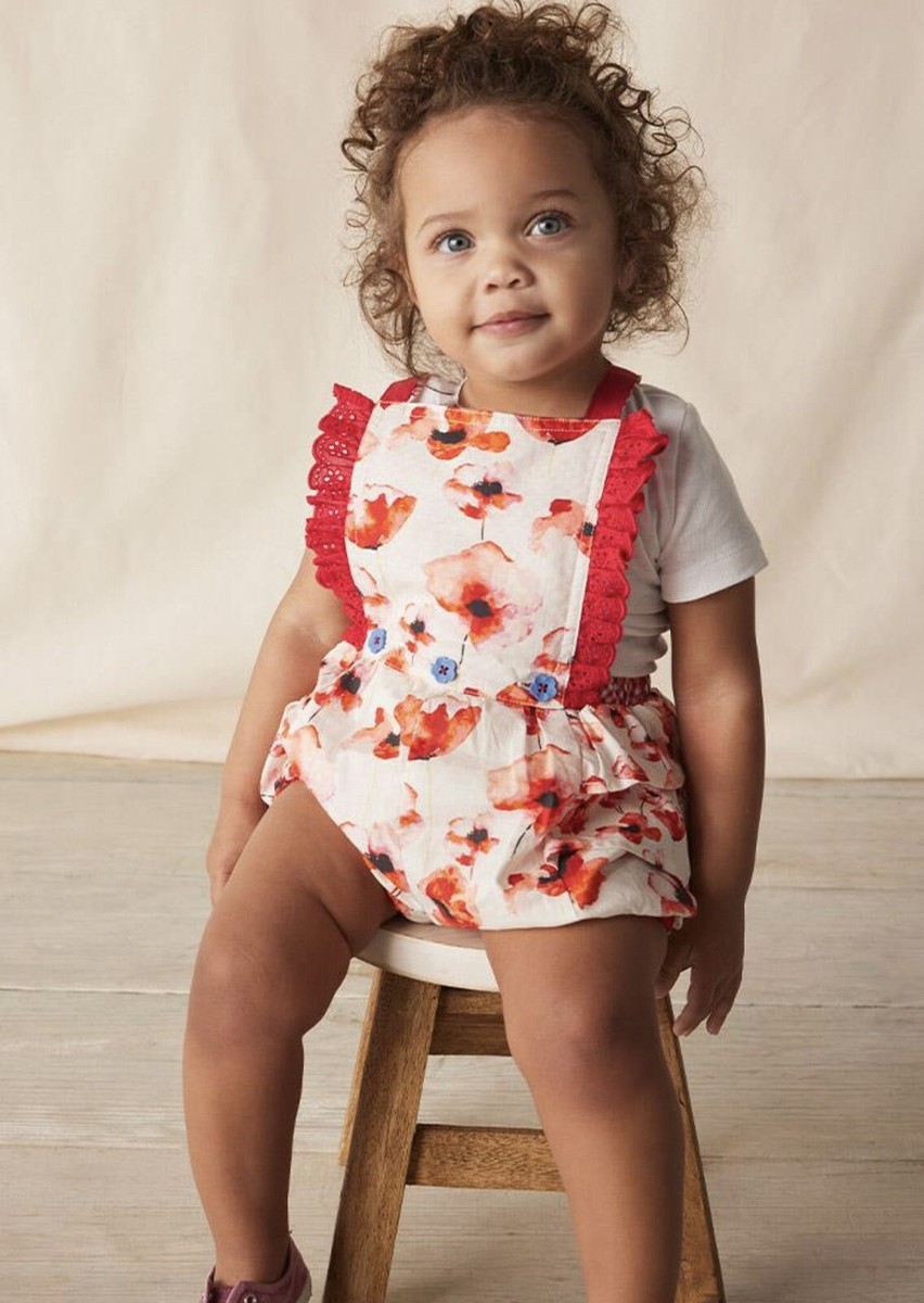 Matilda Jane Baby Girls Sabine Poppy Print Bubble 12-18 months New