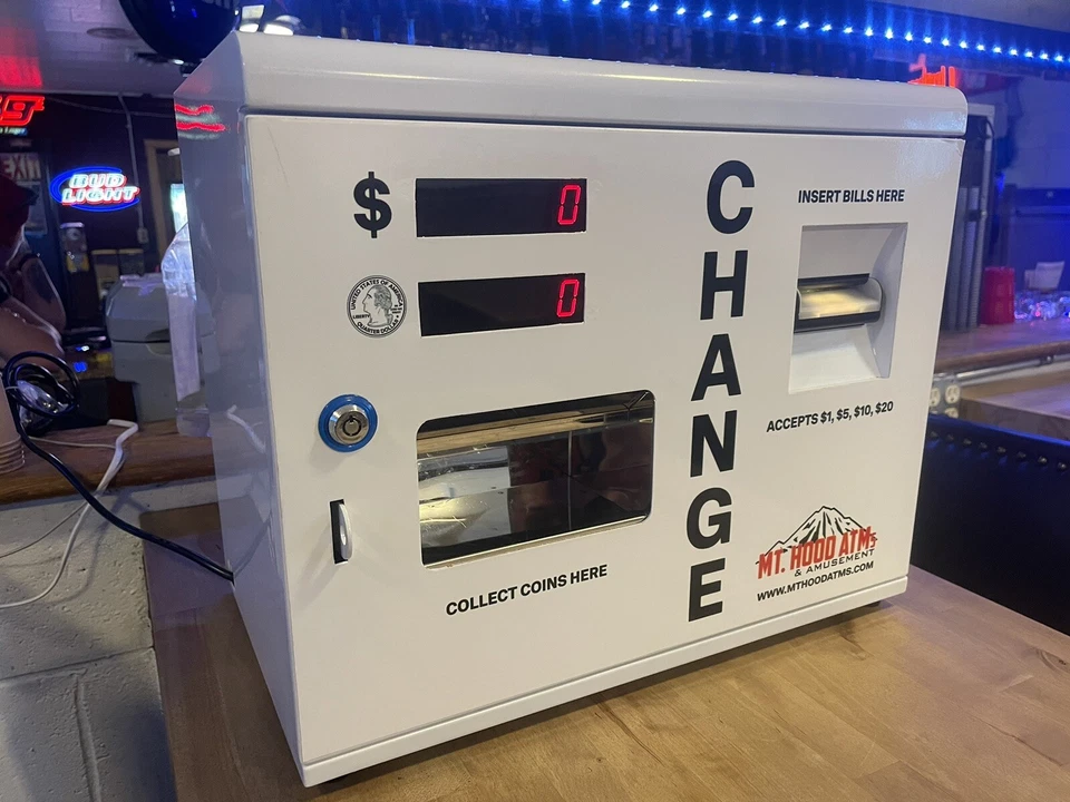 Máquina de cambio, billete de dólar a moneda - Acepta $1-$20 - Capacidad 3.000+ - Nuevo en caja Foto 2 de 3